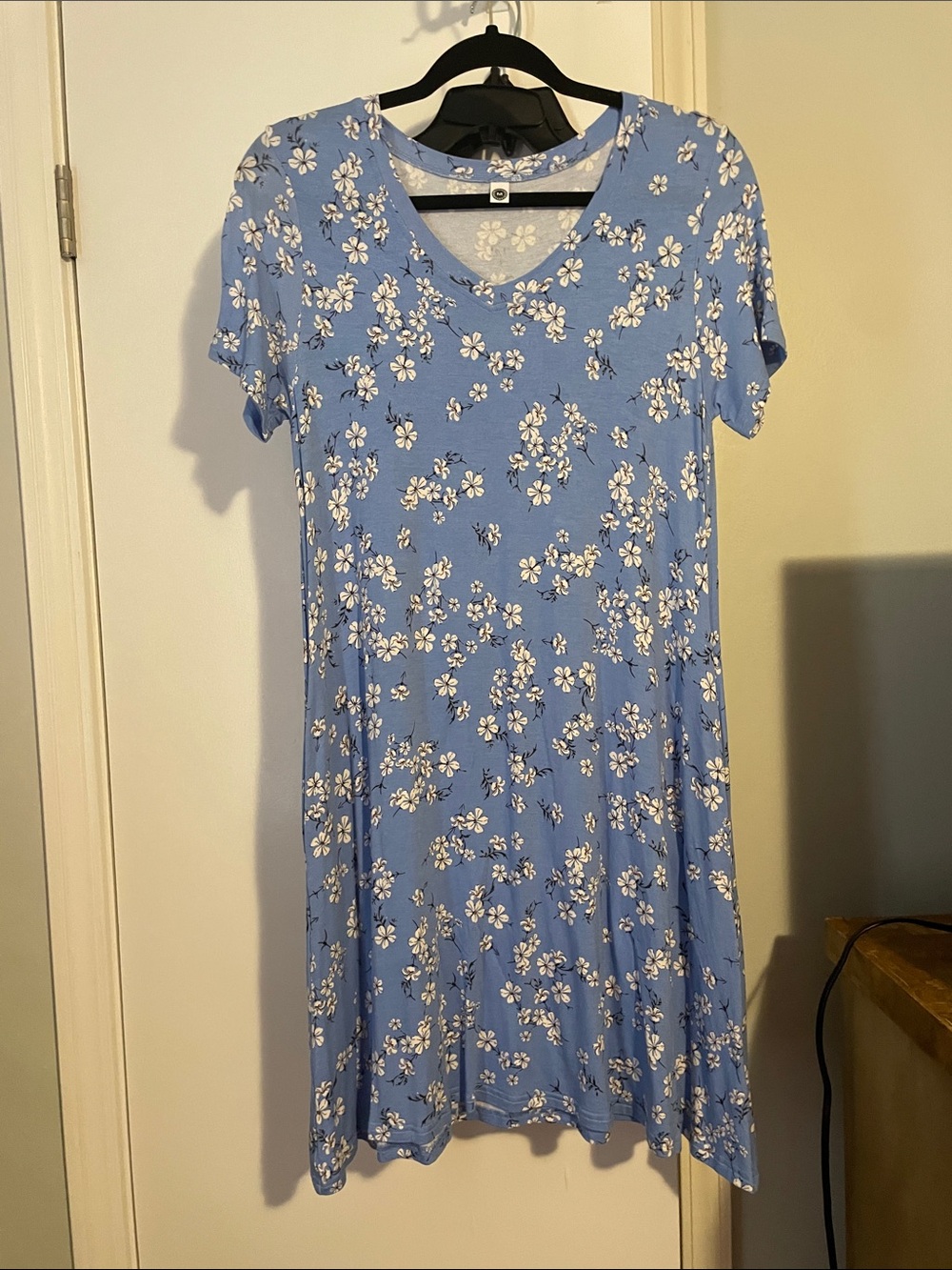 Light Blue Floral Midi Dress